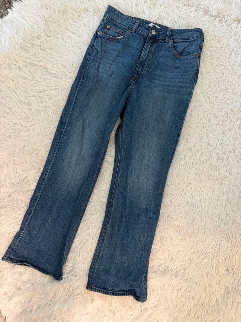 H&M Loose Fit Boyfriend Jeans Medium Wash Size 10